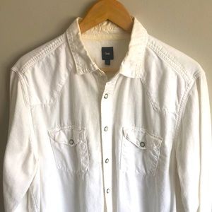 Gap snap button western shirt - L